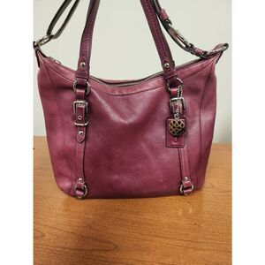 Coach Red Shoulder Bag with Sleek Design